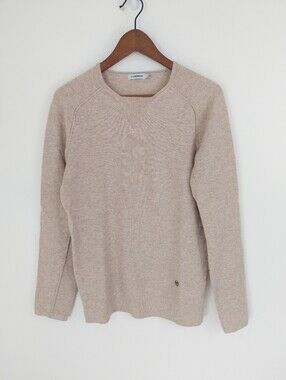 J.Lindeberg Pascal Decorate Knit Sweater Light Brown Size Medium